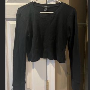 Black Cropped Long Sleeve